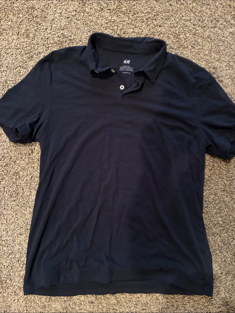 H&M Dark Navy Men's Polo Shirt